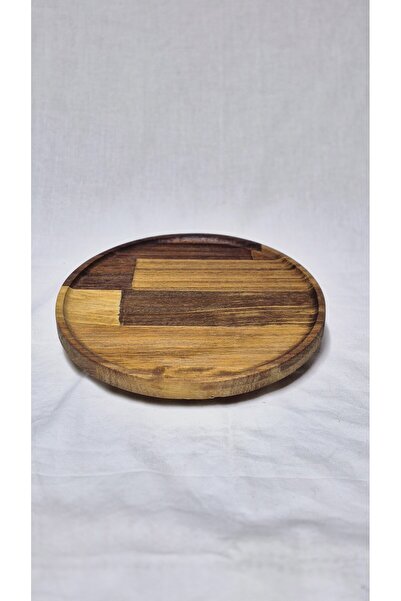 DECOVIBE Doğal Iroko Ahşap Sunum Tahtası Şarküteri Tabağı