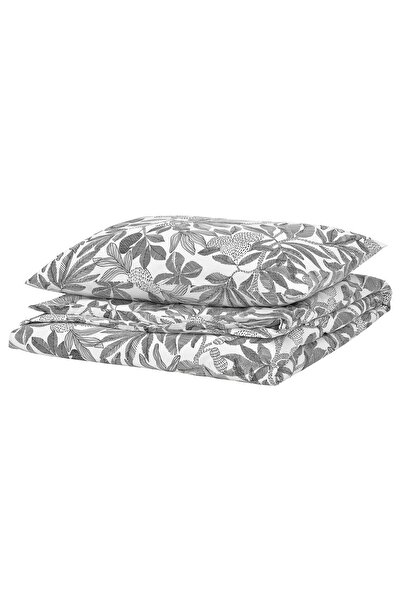 IKEA Duvet cover and pillowcase, white/black, 150 x 200 / 50 x 80 cm