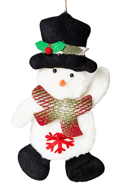 Herdekora زينة عيد الميلاد، رجل الثلج، أبيض - 17x26 سم