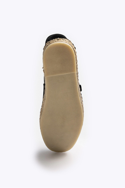 GIESTO Black Shoes with Suede Buckle