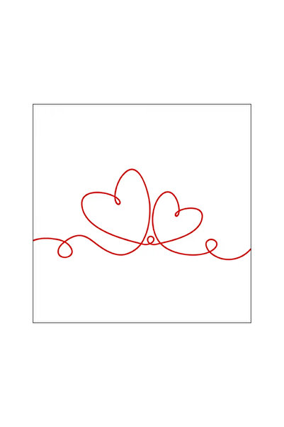 Ambiente Table Napkins 33x33 cm Line of Love Red (FSC Mix)