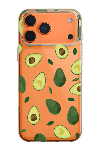 shoptocase حافظة هاتف من السيليكون الشفاف بنمط الأفوكادو متوافقة مع هاتف iPho...