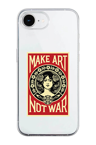 shoptocase iPhone 16E Compatible Make Art Patterned Transparent Silicone Phon...