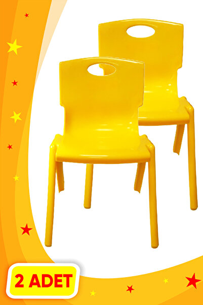 3K Anaokulu Kreş Çocuk Sandalyesi Renkli 1.Kalite Kırılmaz Plastik 2 (İki) Adet