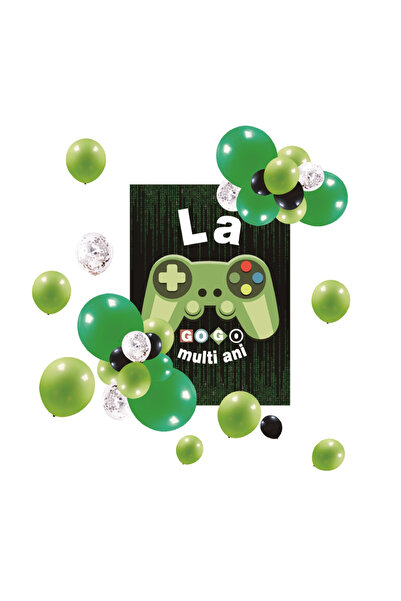 Mirific Party Set of 35 balloons, green and black, PPTZ5366