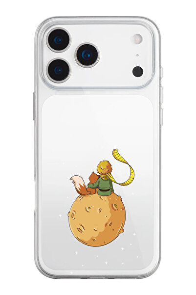 shoptocase iPhone 17 Pro Max Uyumlu Küçük Prens-2 Desenli Şeffaf Silikon Tele...