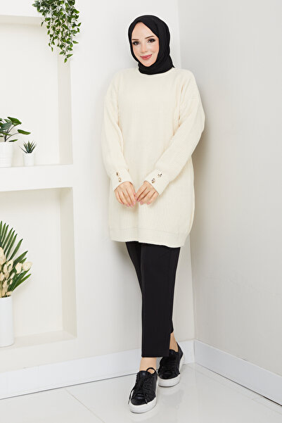 Pamuk Butik Women's Jewelled Sleeve Tunic