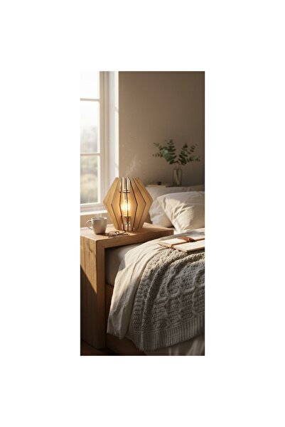 OEM Decorative wooden lamp with geometric design