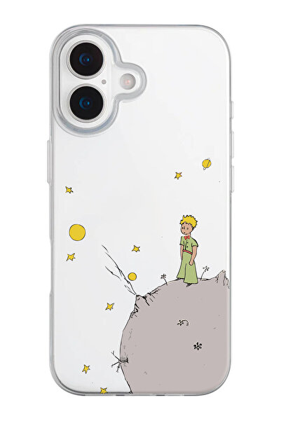 shoptocase حافظة هاتف من السيليكون الشفاف بنمط الأمير الصغير على القمر متوافق...