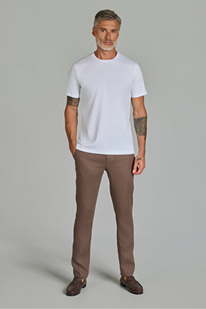 Bisse Crew Neck Men's Cotton White T-Shirt