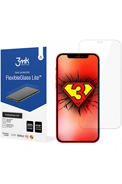 Apple Προστατευτικό οθόνης 3MK FlexibleGlass Lite για iPhone 12 / 12 Pro, Εύκ...