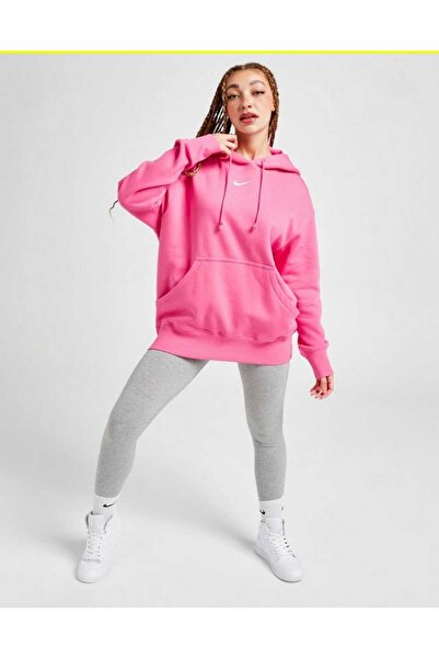 Nike NSW Phoenix Fleece Oversized Kalıp Pamuklu Kadın Sweatshirt (Blue Sport )