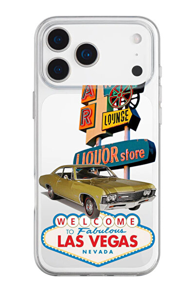 shoptocase حافظة هاتف من السيليكون الشفاف بنمط لاس فيغاس متوافقة مع هاتف iPho...