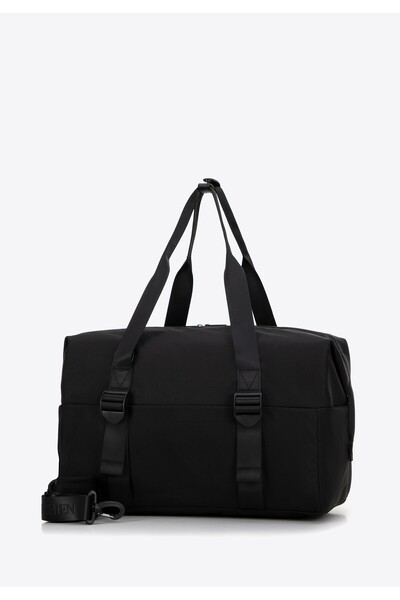 Wittchen Geantă mare de călătorie și sport pentru femei, neagră, poliester negru