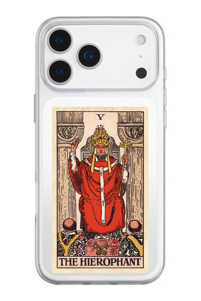shoptocase iPhone 17 Pro Max Compatible the Hierophant Tarot Pattern Transpar...