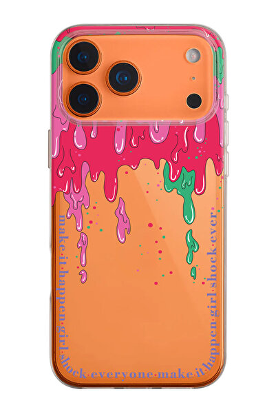 shoptocase حافظة هاتف من السيليكون الشفاف بنمط الآيس كريم متوافقة مع هاتف iPh...