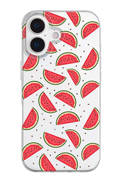 shoptocase iPhone 17 Compatible Watermelon Pattern Transparent Silicone Phone...