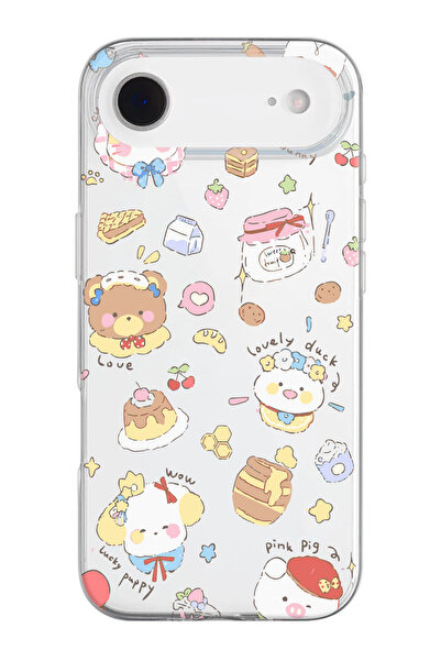 shoptocase حافظة هاتف من السيليكون الشفاف بنمط الحيوانات المتوافقة مع هاتف iP...