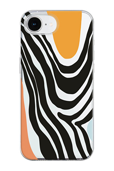 shoptocase حافظة هاتف من السيليكون الشفاف بنمط زيبرا متوافقة مع آيفون 16E