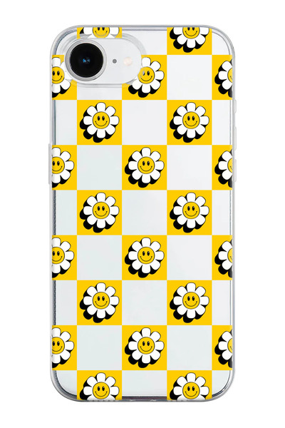 shoptocase حافظة هاتف من السيليكون الشفاف بنمط Happy Daisy متوافقة مع iPhone 16E