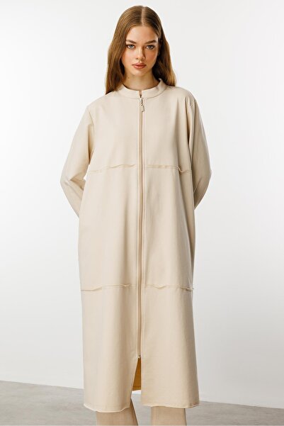 Micca Fully Pamuk Karışımlı İnce Örme Spor Kap/ Ferace-Taş