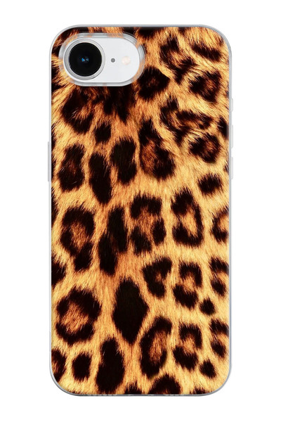 shoptocase iPhone 16E Compatible Leopard Detailed Transparent Silicone Phone ...