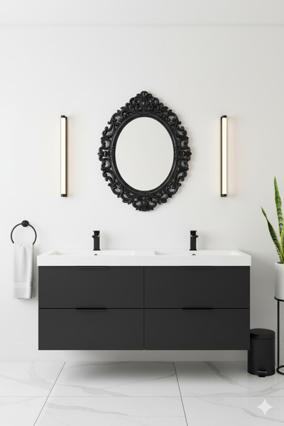 Generic Elegant mirror set with a luxurious frame, adding a touch of sophistication to any space. 72 x 57 cm