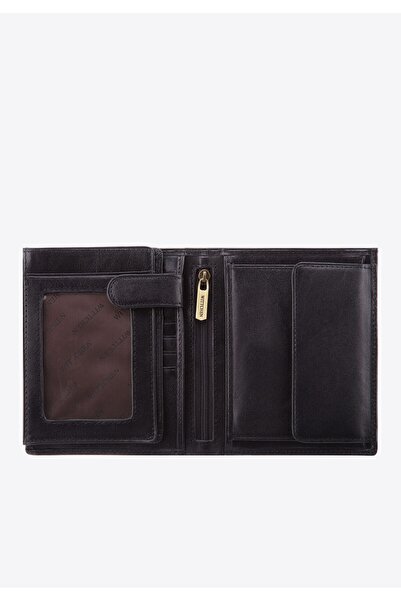 Wittchen Men's Large Genuine Leather Wallet with Registration Document Holder Black