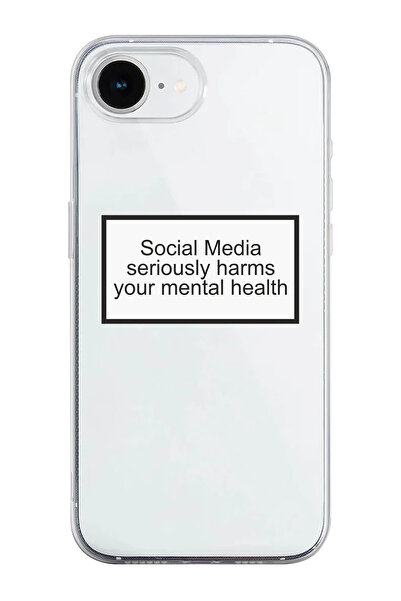 shoptocase iPhone 16E Compatible Social Media Patterned Transparent Silicone ...