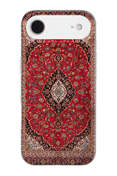 shoptocase iPhone 17 Air Compatible Vintage Carpet Pattern Transparent Silicone Phone Case