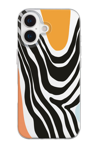 shoptocase حافظة هاتف من السيليكون الشفاف بنمط زيبرا آرت متوافقة مع هاتف iPho...