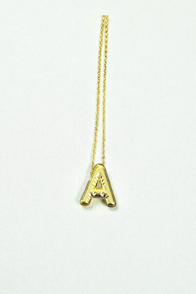 BLIZGANTIS Three-Dimensional Steel a Letter Balloon Necklace