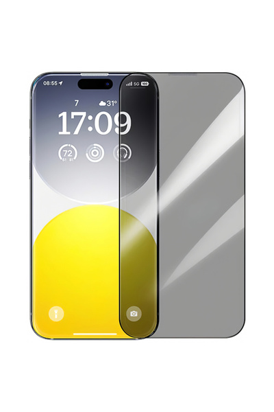 Apple Folie de protectie Ecran Privacy Baseus Diamond pentru iPhone 15 Pro, S...