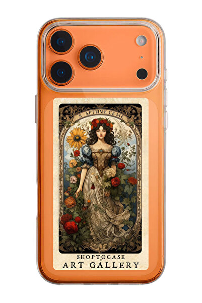 shoptocase iPhone 17 Pro Compatible Art Gallery Patterned Transparent Silicone Phone Case