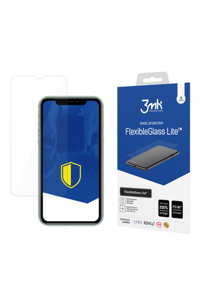 Apple 3MK FlexibleGlass Lite Screen Protector for iPhone 11, Flexible Glass, Full Glue