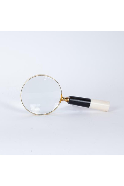 EUROLAMP black-gold magnifying glass Ø 10 cm
