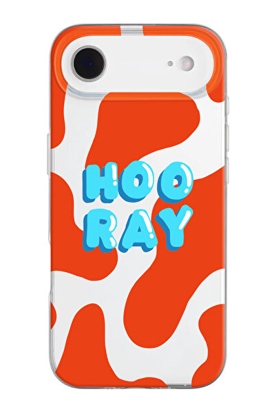 shoptocase iPhone 17 Air Compatible Hooray Patterned Transparent Silicone Phone Case