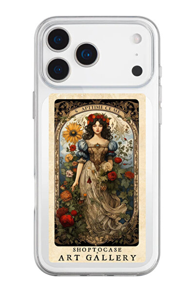 shoptocase iPhone 17 Pro Max Uyumlu Art Gallery Desenli Şeffaf Silikon Telefo...