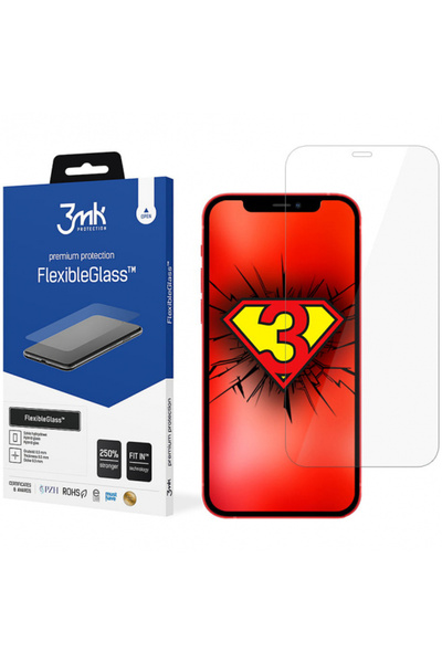Apple Folie de protectie Ecran 3MK FlexibleGlass pentru iPhone 12 Pro Max, St...