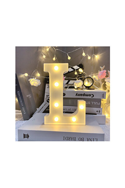 Mirific Party LED lamp, 21 x 13 x 3.5 cm, battery-powered, letter L, PPQT 8293