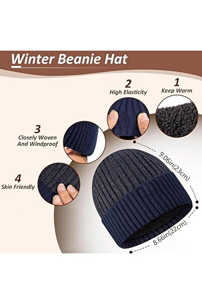 genernic LINJI Winter Beanie, Scarf and Touchscreen Gloves Set - Unisex