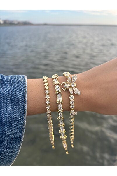 CLÊMENTINE Zirkon Taş Detaylı Arı Bileklik | Çelik Xuping Vip