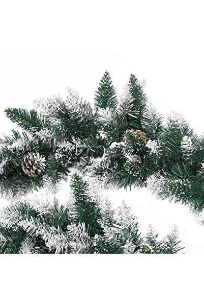 OEM Artificial Christmas Garland, 2.7 M, With Snow and Cones, Festive Decor Indoor/Outdoor