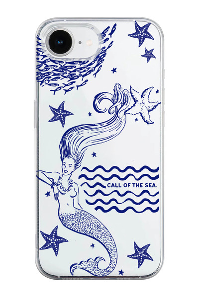shoptocase Mermaid Pattern Transparent Silicone Phone Case Compatible with iP...
