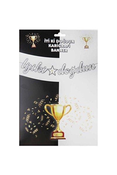 Hayaller Dükkanı Flama Calligraphy Writing Happy Birthday Football Pk:1 Black...