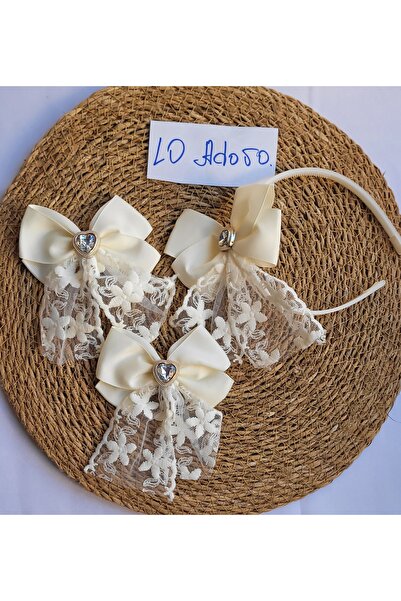 LO ADORO 3 قطع من إكسسوارات شعر البنات، 1 قطعة تاج، 2 قطعة مشابك شعر