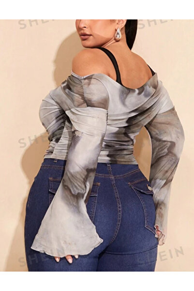 Sheya Shein Curve+ blouse, mix colors