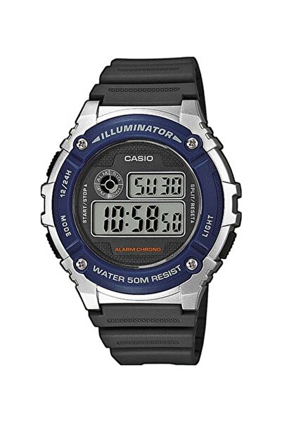 Casio Men's Water Resistant Digital Watch W-216H-2A - 44 mm - Black