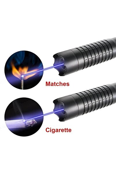 Generic Blue Burning Laser Flashlight, High Powered Long Distance Flashlight for Hiking and Camping, Hiking,