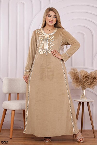 WarD Winter jalabiya with stunning embroidery, comfort and beauty / red